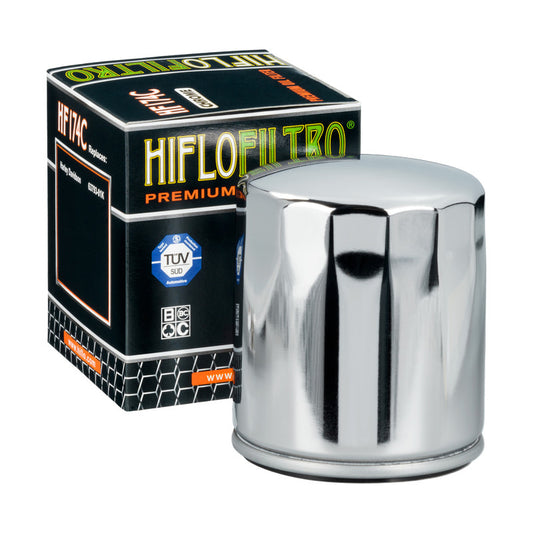 Oil filter HF 174C HARLEY-DAVIDSON V-ROD (Chrome plated) (50), Hiflo