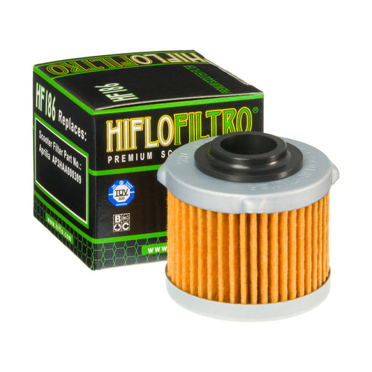 Oil filter HF 186 APRILIA SCARABEO 125/200 (50), Hiflo
