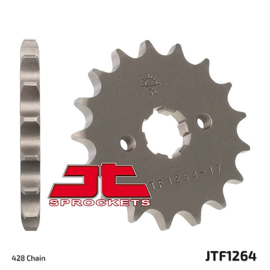 Front Sprocket 2037 17 HONDA XLR 125 CBR 125 (+2), CLR 125 (203717JT) (Chain. 428), JT Sprockets