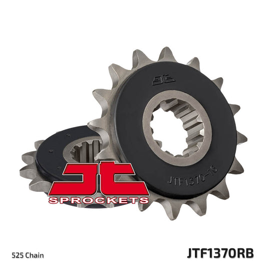 Front Sprocket 2068 16 Z Rubber HONDA CBR 600F '99-'14, CBR 600RR '03-'23, XL 1000V, CRF 1000L, CBR 1000RR (206816JTRB) (Chain. 525), JT Sprockets
