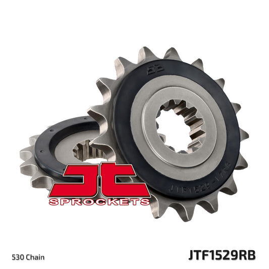 Front Sprocket 2077 17 Z Rubber KAWASAKI ZRX 1100/1200 '97-06 (207717JTRB) (Chain. 530), JT Sprockets