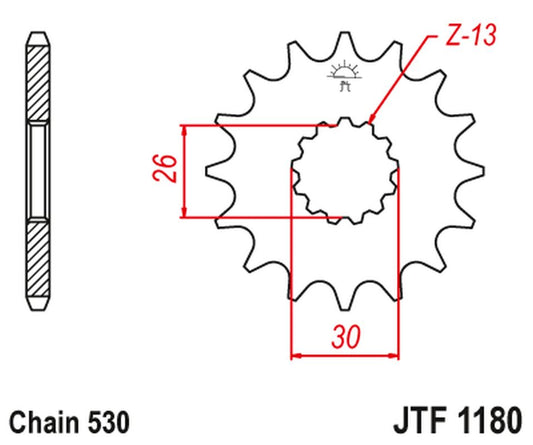 Front Sprocket 2090 17 Z Rubber TRIUMPH DAYTONA 955/SPRINT ST/SPRINT GT (209017JTRB) (Chain. 530), JT Sprockets