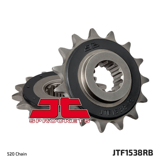 Front Sprocket 2119 15 Z Rubber KAWASAKI Z 750 '04-'12 , Z 800 '13-'16 (211915JTRB) (Chain. 520), JT Sprockets