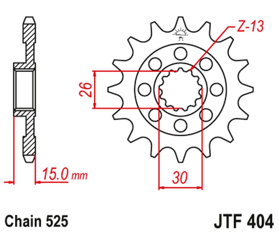 Front Sprocket 2198 14 BMW S1000RR '09-'20 (219814JT) (Chain. 525) (-3), JT Sprockets