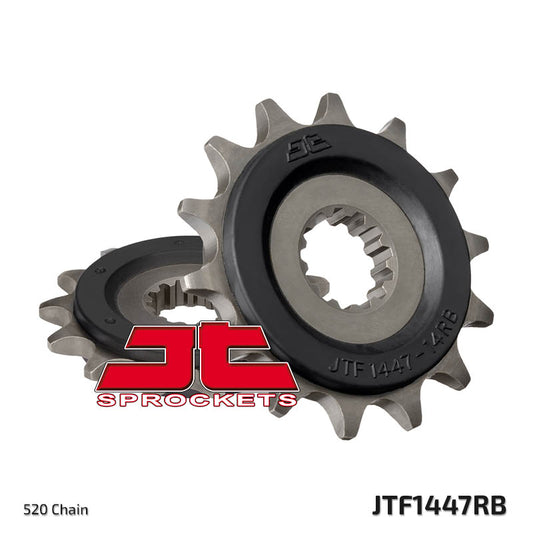 Front Sprocket 2299 14 Z Rubber SUZUKI GSR 250 12-17, GSX 250R 17-18, DL 250 V-STROM 17-18, INAZUMA 250 12-17 (229914JTRB) (Chain.520), JT Sprockets