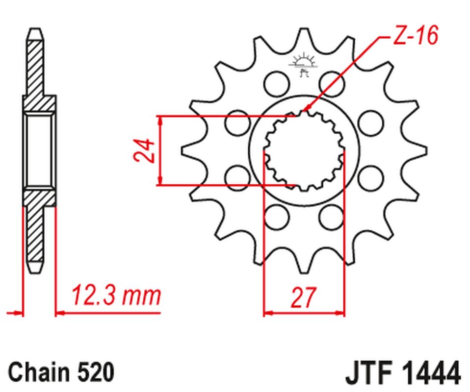 Front Sprocket 2310 17 SUZUKI GSXR 1000 '17-20' (231017JT) (Chain. 520) KONWERSJA, JT Sprockets