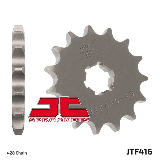 Front Sprocket 416 15 YAMAHA YZ 80 '94-'01, SUZUKI RM 80/85 '84-'13 (41615JT) (Chain. 428), JT Sprockets