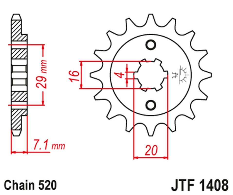 Front Sprocket 422 15 SUZUKI RV200 VAN VAN '15-19',TSR200 (TS) '90-92' (42215JT) (Chain. 520), JT Sprockets