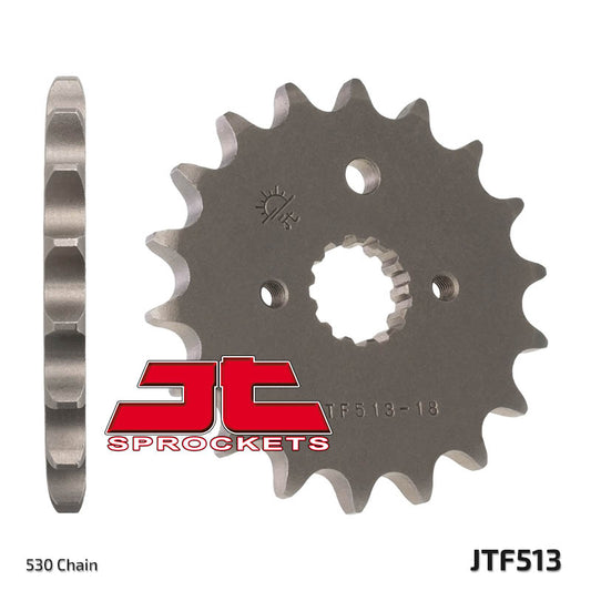 Front Sprocket 513 15 SUZUKI GSF BANDIT 600/650/1200/1250, GSXR750 88-06 (51315JT) (Chain. 530) - CAN REPLACE 51915JT (JTF519.15), JT Sprockets
