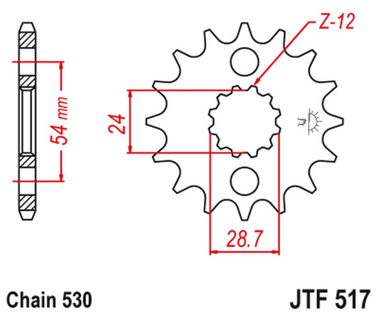 Front Sprocket 526 15 KAWASAKI ZZR 1200/1400 (52615JT) (Chain. 530), JT Sprockets