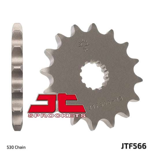 Front Sprocket 566 16 (56616JT) (Chain. 530) - CAN REPLACE 51316JT (JTF513.16) and 51916JT (JTF519.16), JT Sprockets