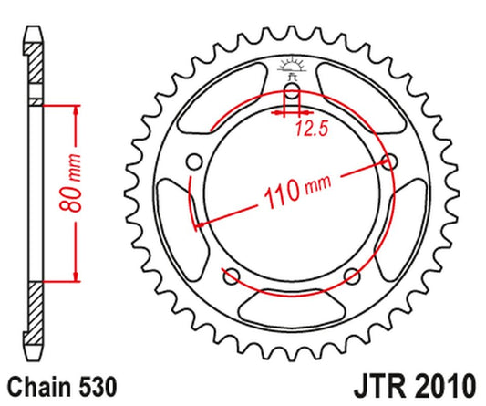 Rear Sprocket 334 47 TRIUMPH 750/900/955/1000/1200 TROPHY/DAYTONA/SPRINT/TIGER/TRIDENT '91-03' (33447JT) (Chain.530), JT Sprockets