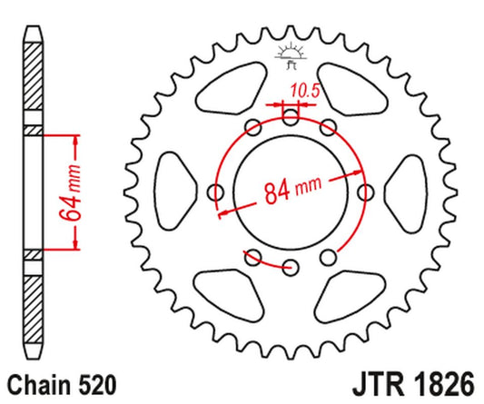Rear Sprocket 4302 37 SUZUKI LTZ 400 QUADSPORT '03-'08 (430237JT) (Chain. 520), JT Sprockets