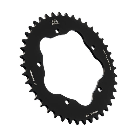 Rear Sprocket 4320M 43 Aluminium (ERGAL) DUCATI MONSTER 800 S2R '05-'07, HYPERMOTARD 950 '19-'23, BIPOSTO 748/S '95-'03 (Chain. 520) (STREETFIGHTER/EVO 848 '08-'15 KONWERSJA NA Chain. 520) (ADAPTER NEEDED JTA750B) - COLOR BLACK, JT Sprockets