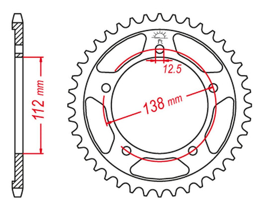 Rear Sprocket 4357 47 HONDA XL1000V VARADERO '99-'13 (435747JTZBK) (Chain. 525) COLOR BLACK, JT Sprockets