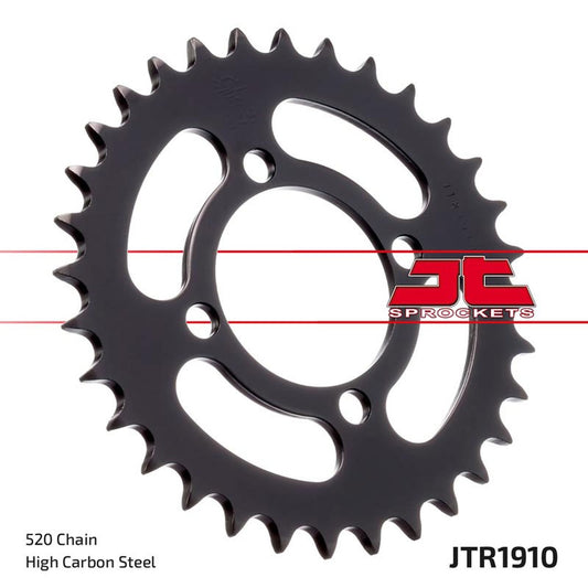 Rear Sprocket 4394 36 AEON 125/180/190/220 '00-'09, YAMAHA YFA BREEZE '89-'04, YFM 125 GRIZZLY '04-'12 (+4) (JTR1910.36) (Chain. 520), JT Sprockets