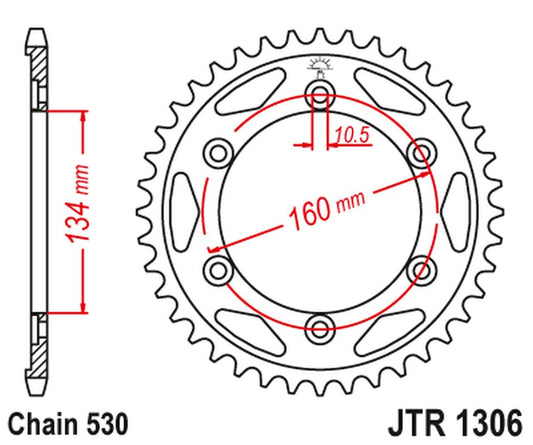 Rear Sprocket 4399 43 HONDA CBR 900RR '00-'03 (CBR929,954) (439943JT) (Chain. 530), JT Sprockets