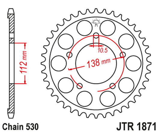 Rear Sprocket 4448 50 YAMAHA R6 '99-'02 (444850JT) (Chain. 530), JT Sprockets