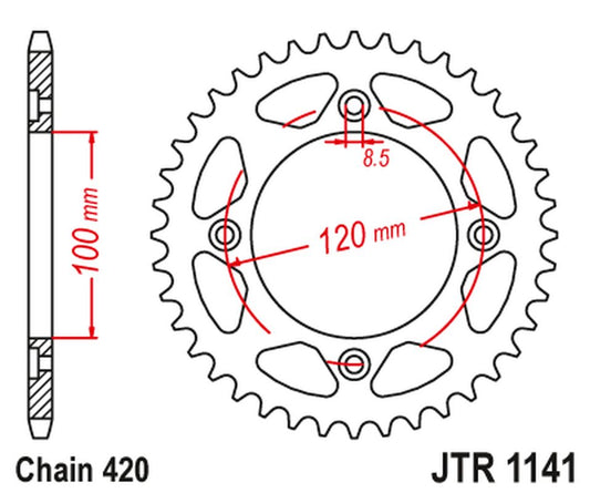 Rear Sprocket 4453 60 BETA 50 RR ENDURO / ENDURO RACING / ENDURO SPORT '18-'19 (445360JT) (Chain. 420), JT Sprockets