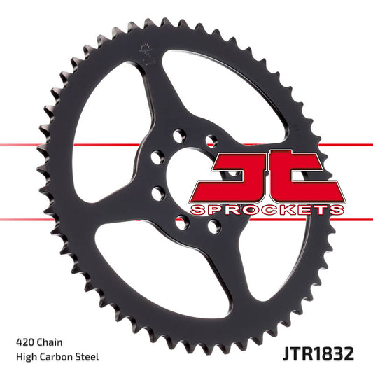 Rear Sprocket 4461 52 YAMAHA DT 50R '99-'02 (446152JT) (Chain. 420) - CAN REPLACE 832 52 (JTR832.52), JT Sprockets