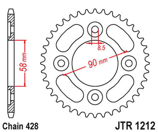 Rear Sprocket 4462 35 HONDA 110 WAWE/ASTREA GRAND '12-18', 125 INNOVA/SUPRA-X '03-18', SYM VF 125 (446235JT) (Chain.428) , JT Sprockets