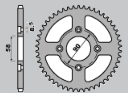 Rear Sprocket 4462 36 HONDA C125 SUPER CUB '18-21' (446236JT) (Chain 420), JT Sprockets