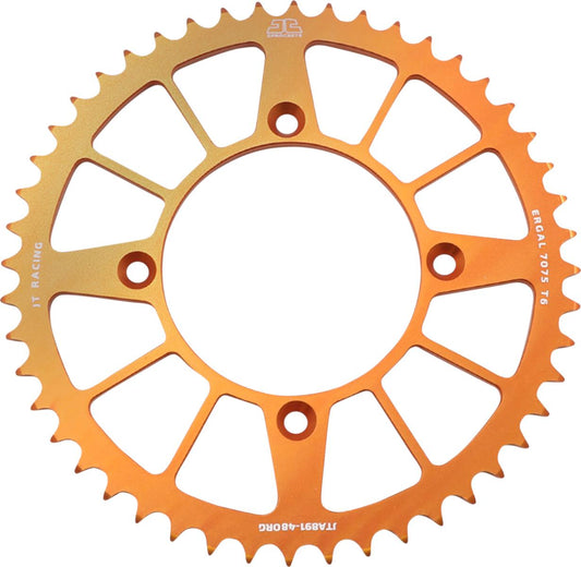 Rear Sprocket 4549 48 Aluminium RACELITE KTM FREERIDE 250 14-17 (+2), 350 12-17 (454948JTA) (Chain. 520) COLOR ORANGE, JT Sprockets
