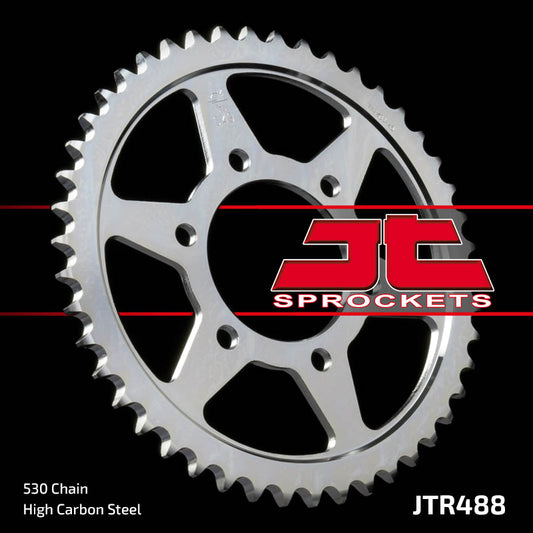 Rear Sprocket 488 42 KAWASAKI ZRX 1200 R/S 01-06, ZXR 750 91-92 (48842JT) (Chain. 530), JT Sprockets