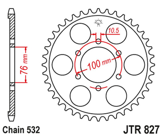 Rear Sprocket 806 52 SUZUKI GSX 1100F '88-96 (80652JT) (Chain. 532), JT Sprockets