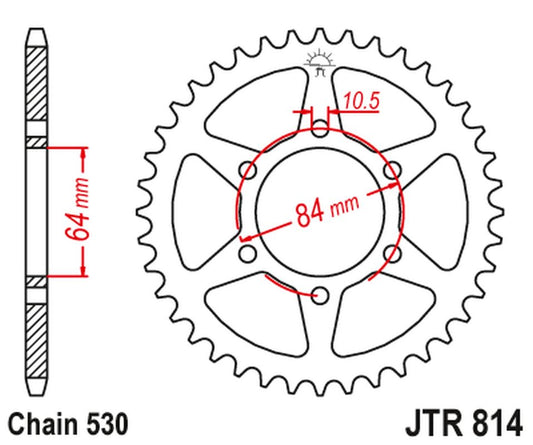 Rear Sprocket 814 41 SUZUKI GS 400LX (81441JT) (Chain. 530), JT Sprockets