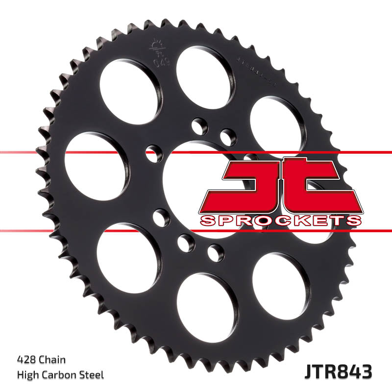 Rear Sprocket 843 50 YAMAHA DT 125LC '85-'88, SR 125 '85-'94, DT 80LC (84350JT) (Chain. 428), JT Sprockets