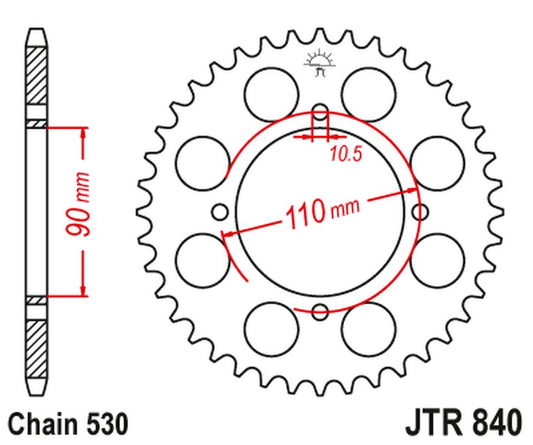 Rear Sprocket 854 35 YAMAHA XS 400 '82-83, XS 250 '82, (84035JT) (Chain. 530), JT Sprockets