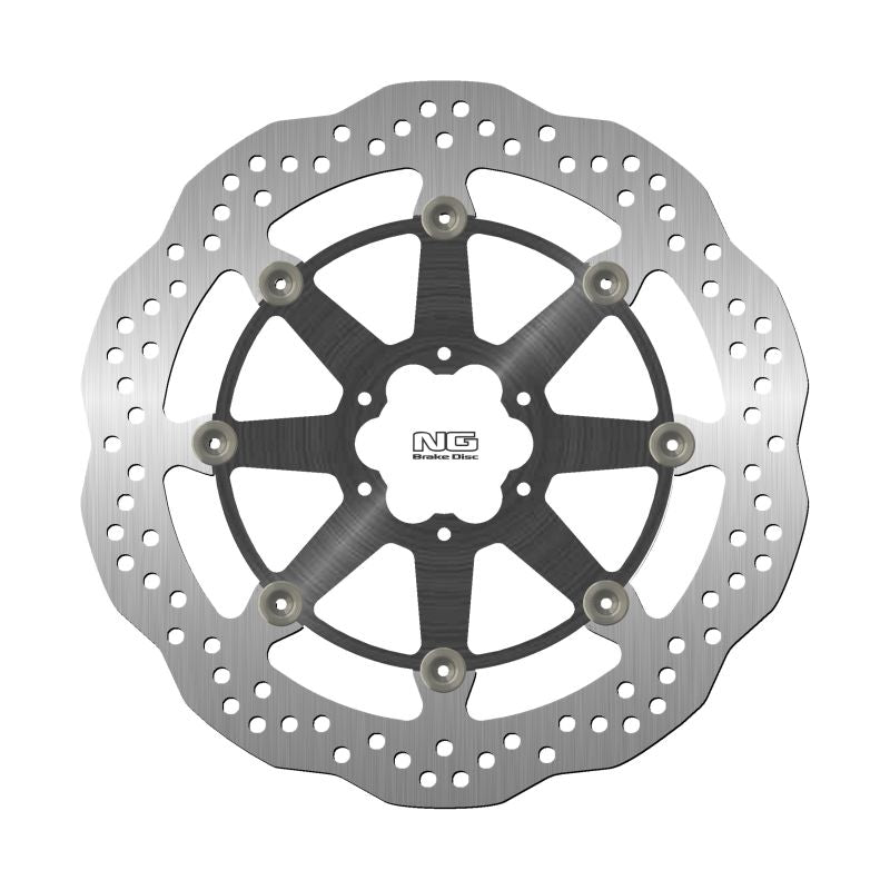 Brake disc (rotor) front BMW HP4 1000 '11-'17, MOTO GUZZI AUDACE 1400 '15-'20, CALIFORNIA 1400 '13-'20, ELDORADO 1400 '15-'20, MGX-21 1400 '15-'20 (320X64X5MM) (6X8,50MM) WAVE Floating (Aluminium center), NG Brakes