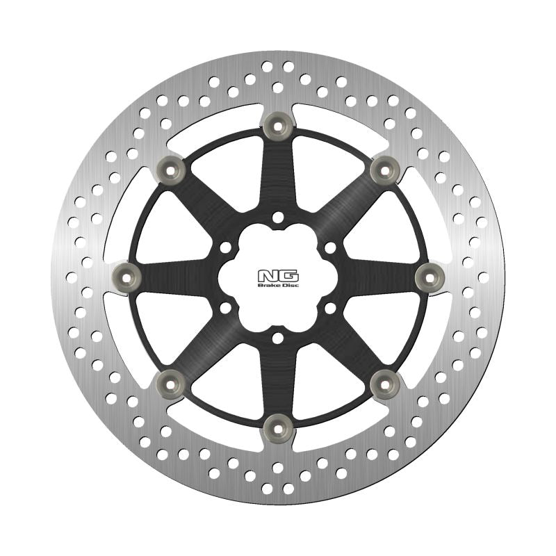 Brake disc (rotor) front DUCATI MONSTER 620/675/695/803 '05-'08, MULTISTRADA 620 '05-'06, ROYAL ENFIELD 535 CONTINENTAL '13-'18 (300X64X5MM) (6X8,25MM) Floating (Aluminium center), NG Brakes