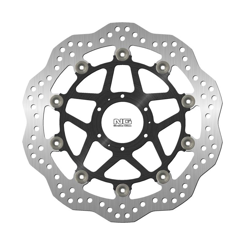 Brake disc (rotor) front HONDA CB 400 '89-'91, CB 400 FOUR '97-'00, CB 600 HORNET 98-'99, CB 400 SUPER BOLDOR '05-'14, CB 400 SUPER FOUR '02-'13 (296X62X5MM) (6X6,25MM) WAVE Floating (Aluminium center), NG Brakes