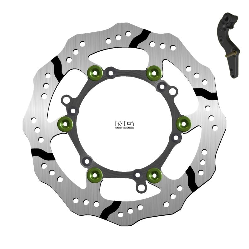 Brake disc (rotor) front HUSABERG FE/TE 390/450/510/600/650, KTM SX/SXF/SXS/MX/XC 125/200/250/300/350/400/450/525/625 (270X127X3MM) (6X6,25MM) WAVE Floating (with adapter), NG Brakes