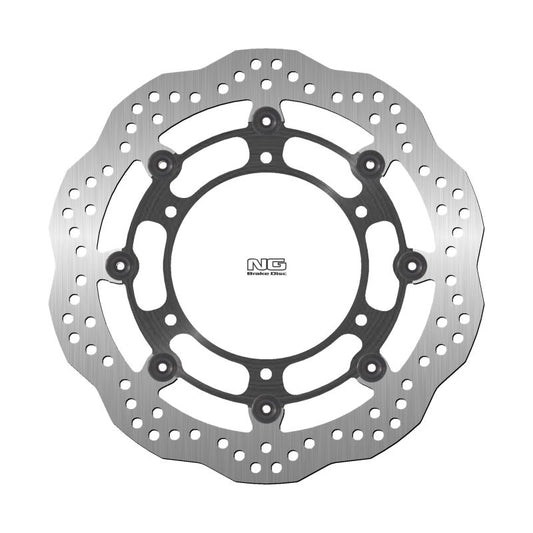 Brake disc (rotor) front HYOSUNG GV 700C '05-'09, GV 650 AQUILLA '04-'18, ST-7 '10-'15, YAMAHA WR 250X '08-'14 (300X132X5MM) (6X8,5MM) WAVE Floating, NG Brakes