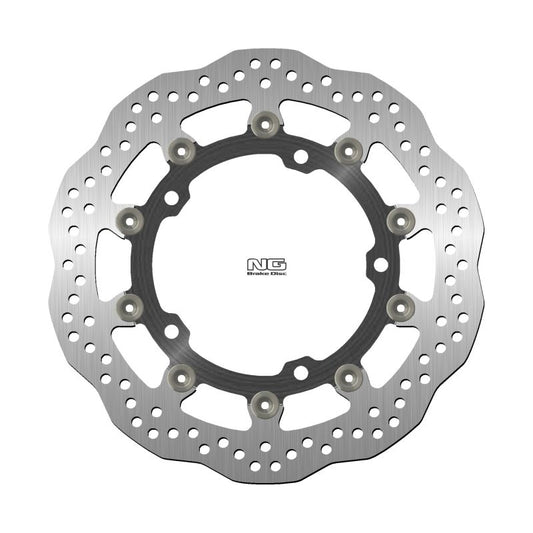 Brake disc (rotor) front KAWASAKI NINJA 400 / Z 400 '18-'22, ZX-25R '21-'22 (310X141,75X5MM) (5X10,25MM) WAVE (Aluminium center), NG Brakes
