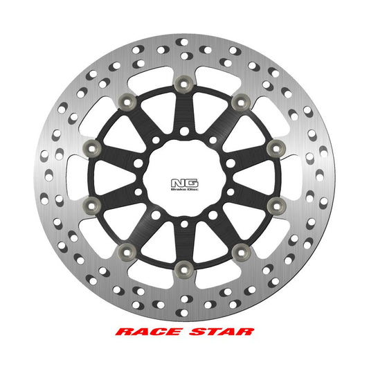 Brake disc (rotor) front RACE STAR PREMIUM KAWASAKI GTR 1400 '07-'18, ZX-10R NINJA '11-'15, ZX-6/ZX-6R NINJA '13-'17, Z 1000 '14-'20, Z 800 '13-'17, ZX-14 '07-'16, ZZR 1400 '06-'17 (310X80X5MM) (5X8,45/10,25MM) Floating (Aluminium center, POLEP, NG Brakes