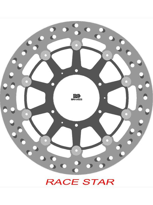 Brake disc (rotor) front RACE STAR PREMIUM HONDA CB 1300 '03-'12, CB 1000R '08-, CBR 600RR '09-'18, CBR 600/1000RR '04-'05, CTX 1300 '14-, FORZA 750 '21, (310X94X5MM) (6X6,25MM) Floating (Aluminium center, improved cooling), NG Brakes