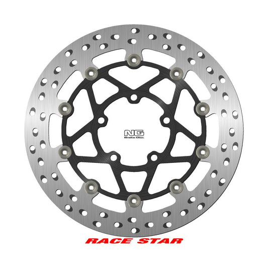 Brake disc (rotor) front RACE STAR PREMIUM TRIUMPH SPEED TRIPLE 1200 '18-'23 (320X82,5X4,5MM) (5X10,25MM) WAVE Floating (Aluminium center, improved cooling), NG Brakes