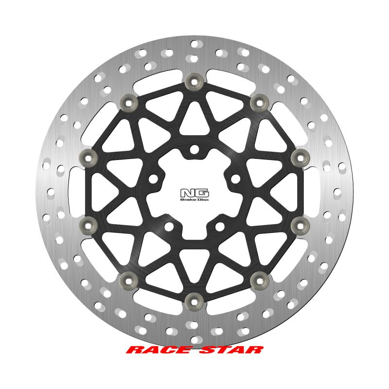 Brake disc (rotor) front RACE STAR PREMIUM KAWASAKI ZX-10R/RR '17-'22 (330X70X5MM) (5X10,25MM) Floating (Aluminium center, improved cooling), NG Brakes