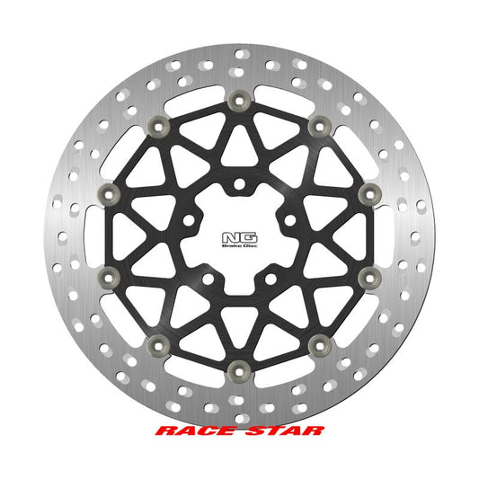 Brake disc (rotor) front RACE STAR PREMIUM KAWASAKI ZX-10R/RR '17-'22 (330X70X5MM) (5X10,25MM) Floating (Aluminium center, improved cooling), NG Brakes
