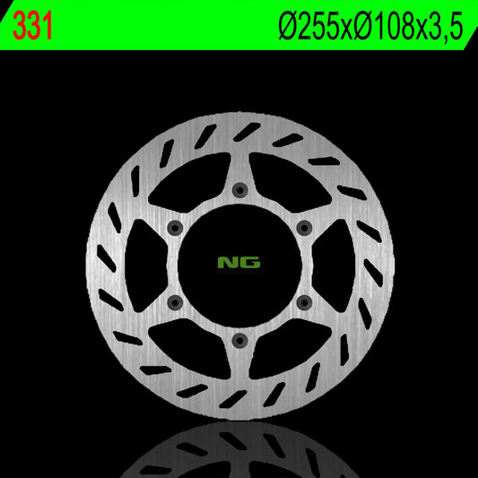 Brake disc (rotor) front AJP PR3/PR4 125/200 04-09 (255X108X3,5MM) (6X6,5MM), NG Brakes