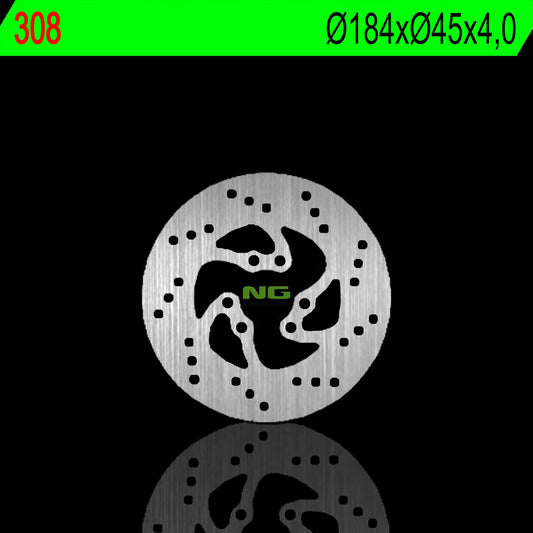 Brake disc (rotor) front APRILIA CLIMBER 250/2580 89-96 (184X45X4,00M) (6X6,5MM), NG Brakes