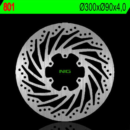 Brake disc (rotor) front APRILIA RS 50 '07-'08, BETA 50/125, DERBI 50/80/125 (300X90X4) (6X6,5MM), NG Brakes