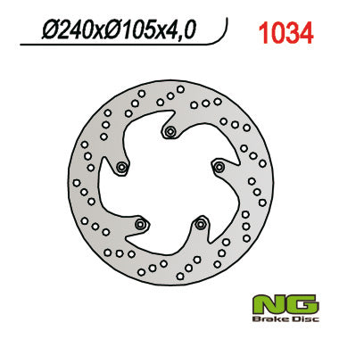 Brake disc (rotor) front BENELLI 250/400 VELVET (240x105x4), NG Brakes