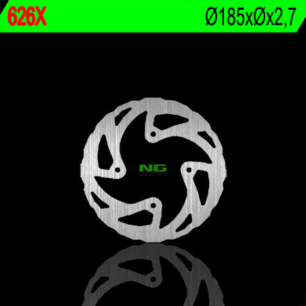 Brake disc (rotor) front BETA 125/200/250/270/300 TRIAL (185X2,7MM)(4X10,0MM) WAVE, NG Brakes