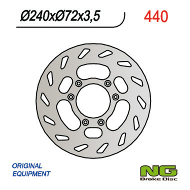 Brake disc (rotor) front BETA 50 (240x72x3,5), NG Brakes