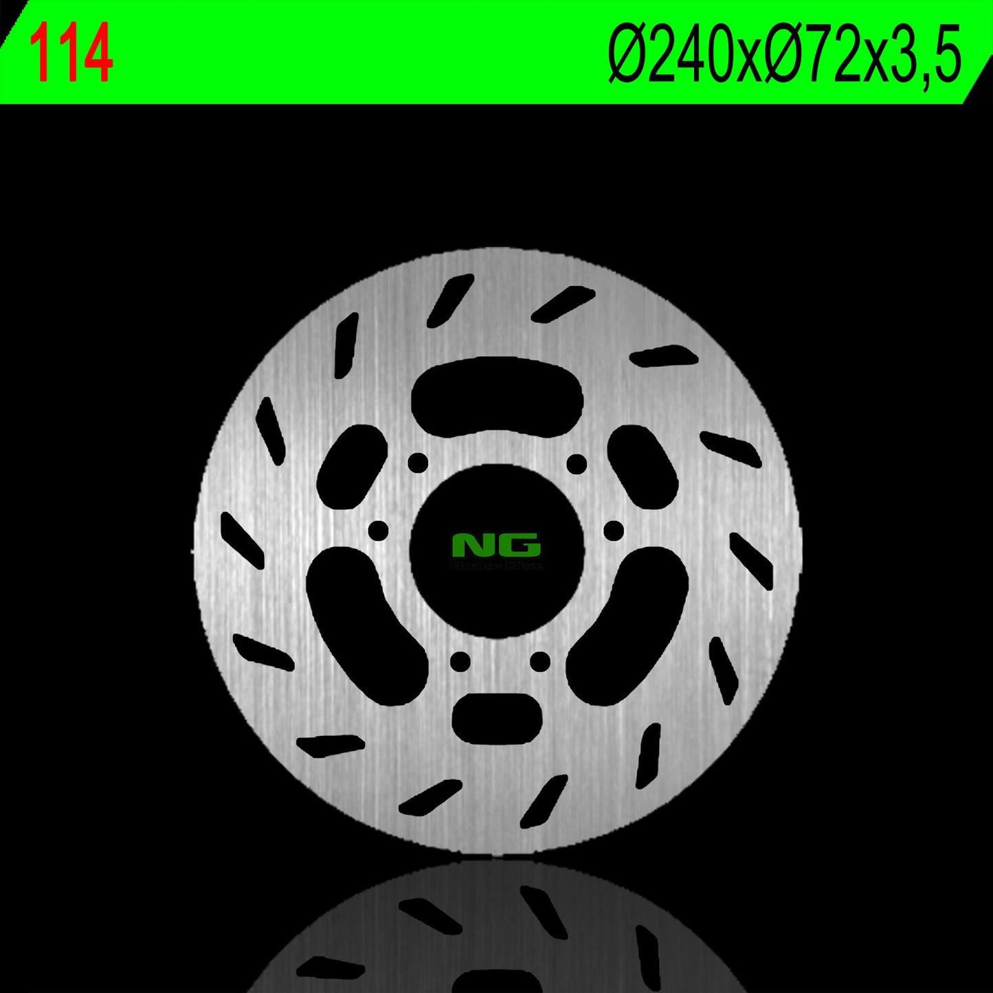 Brake disc (rotor) front BETA 50 ENDURO RR 98-05, KTM EXC 50 99-00 (240X72X3,5MM) (6X6,5MM), NG Brakes